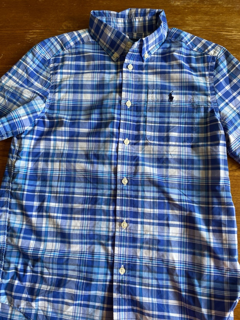 Polo by Ralph Lauren Blue and White Plaid Button-Down Shirt - NWOT